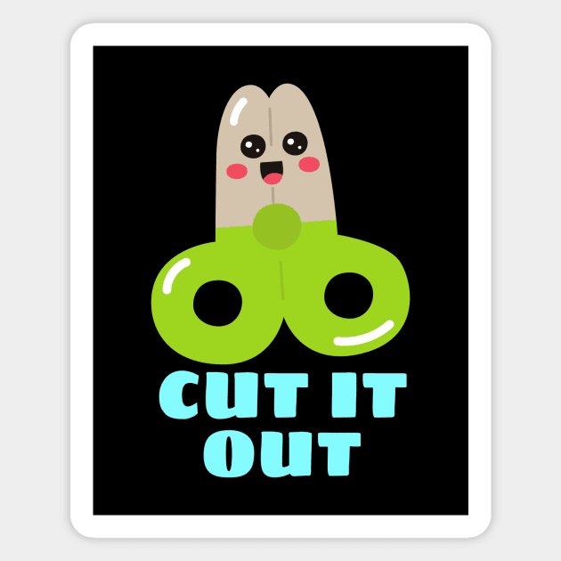 Cut It Out - Cute Scissor Pun Magnet by Allthingspunny